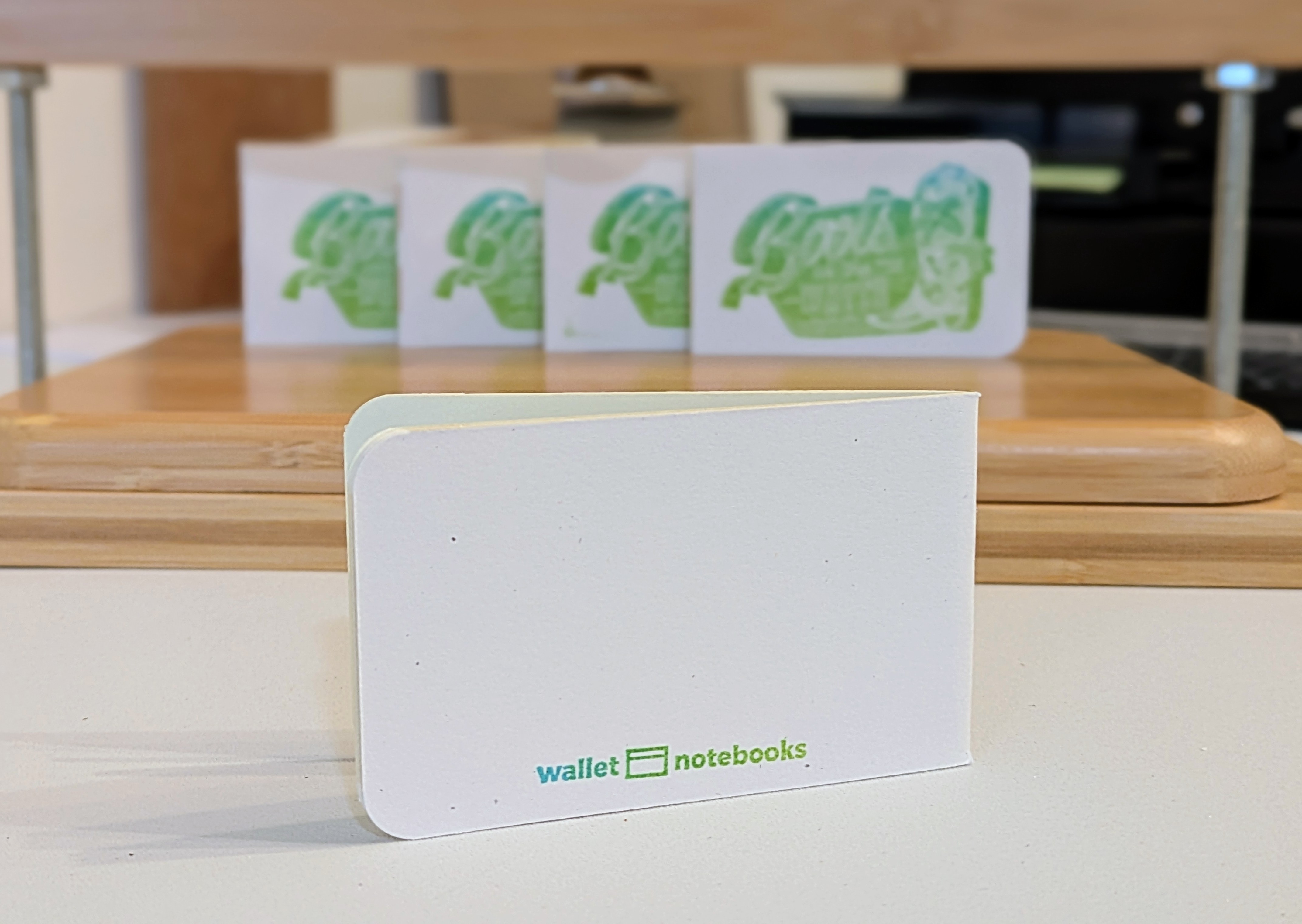 Special edition Boots on the Water green Wallet Notebook back
