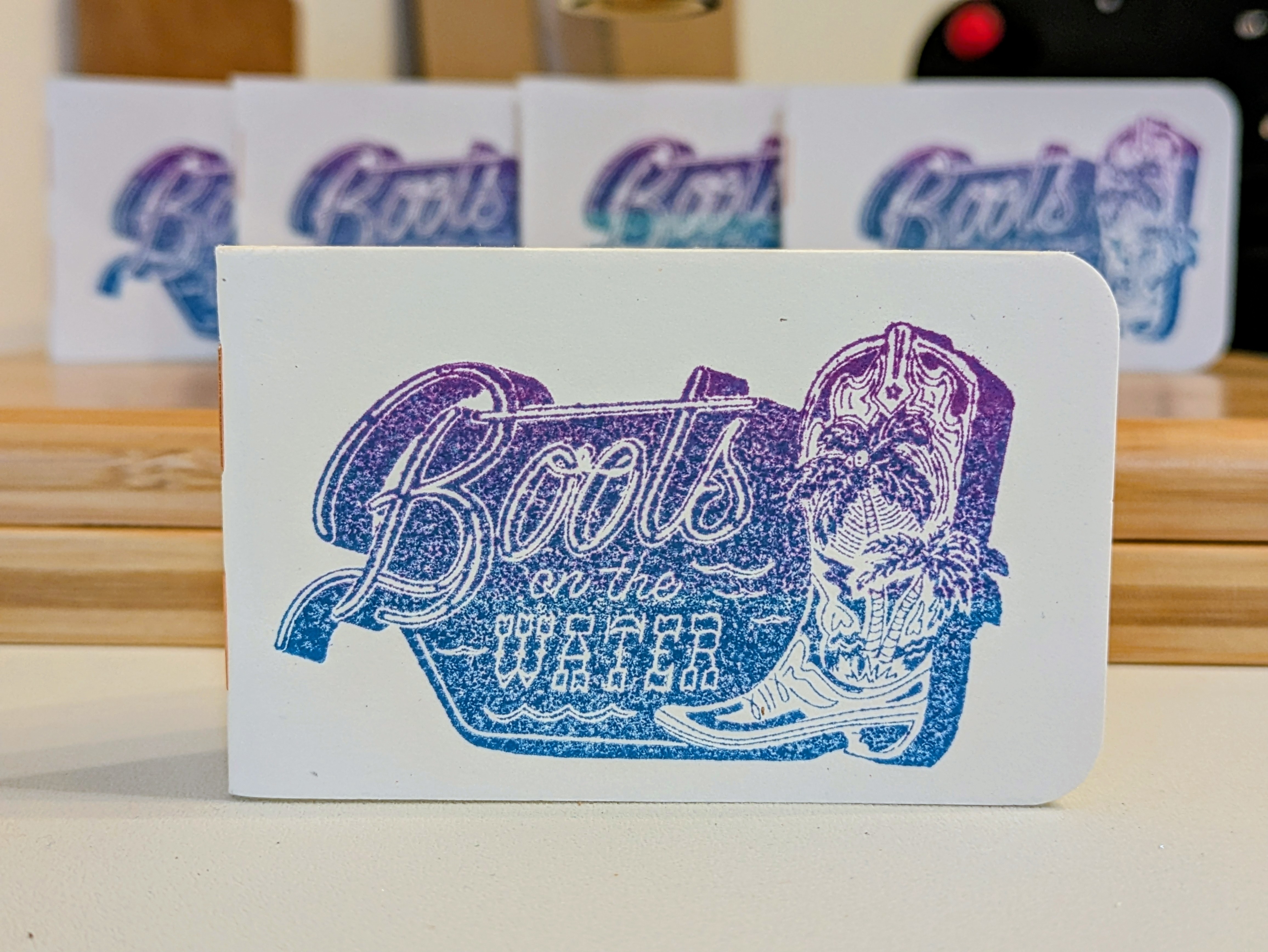 Special edition Boots on the Water purple Wallet Notebook front